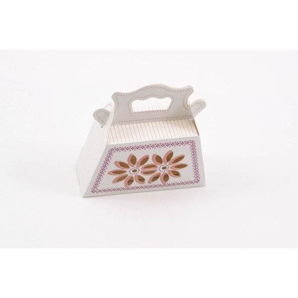 Cutie Cadou Pentru Marturii Carton Gentuta Roz 50/set