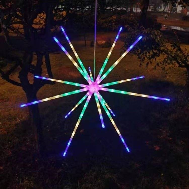 Decoratiune LED tip artificie, 60 cm, multicolor