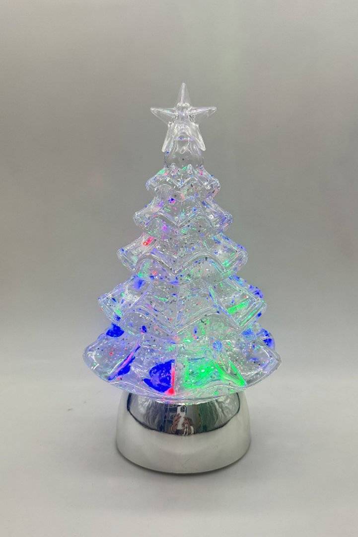 Bradut transparent cu lumini colorate