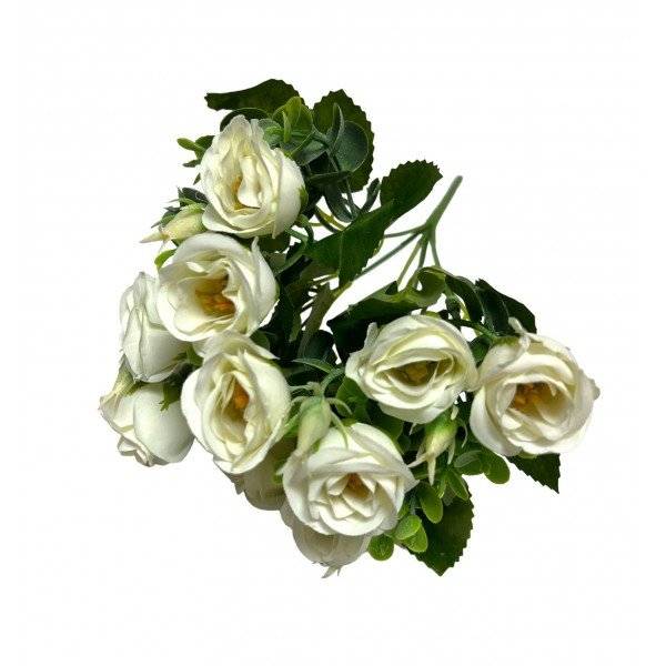 Flori Artificiale Buchet Trandafiri Eucalipt 2/set