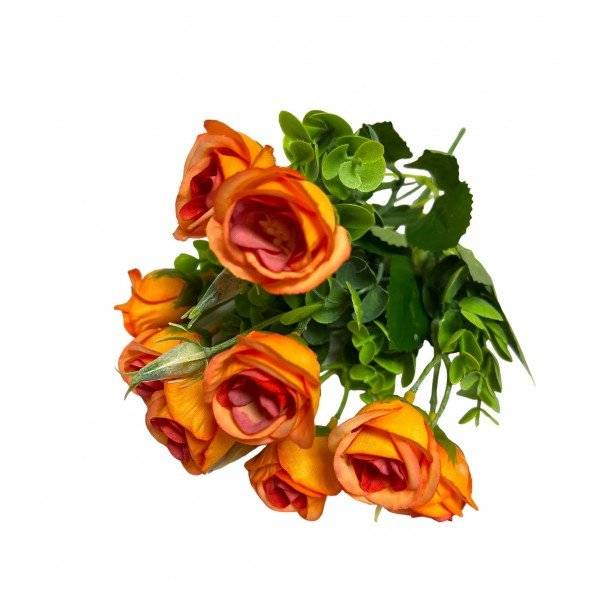 Flori Artificiale Buchet Trandafiri Eucalipt 2/set