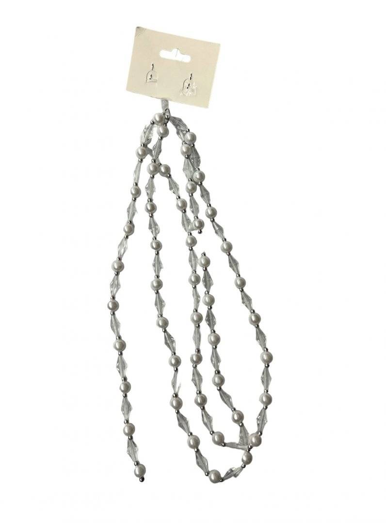 Lant Margele Transparente Cu Perle Decor