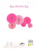 Accesorii Party: Ornamente Din Hartie Rozeta Evantai 6/Set Roz