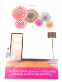 Accesorii Party: Ornamente Din Hartie Rozeta Evantai 6/Set Spiralat
