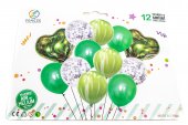 Baloane 12/Set Curcubeu Si Confeti Verde