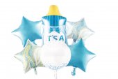 Baloane 6/Set Baby Shower Biberon Bleu