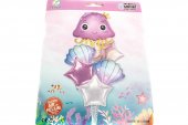 Baloane 6/Set Cu Caracatita Si Scoica Roz