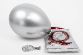 Baloane Din Latex Chrome 50/Set Argintiu