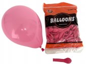 Baloane Din Latex Culori Mate 100/Set Roz Inchis 5