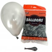 Baloane Din Latex Culori Mate Argintiu 12 inch-100/set