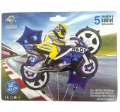 Baloane Folie 5/Set Cu Motocicleta Albastra