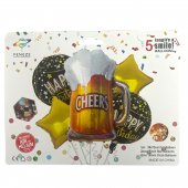 Baloane Folie Cu Halba De Bere 5/Set