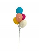 Baloane Miniatura Din Plastic Cu Sarmulita Colorate Model 1 -12/Set
