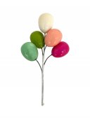 Baloane Miniatura Din Plastic Cu Sarmulita Colorate Model 2 -12/Set