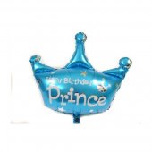 Balon Folie In Forma De Coroana Bleu H55