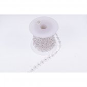 Margele Plastic Floare Perforata Stras Pe Rola 1.5cm/9m