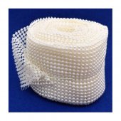 Banda Margele Plastic Perla 11cm/9m