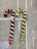 Baston decorativ de Craciun din beteala 90 cm