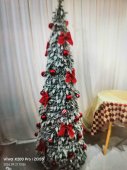 Brad de Craciun pliabil nins 1.8 m, cu ornamente