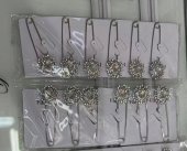 Brosa Ace siguranta Rotund Strasuri 6/set