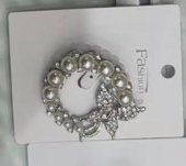 Brosa Cerc Perle Cu Fluture Strasuri 6/set