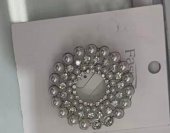 Brosa Cerc Perlute Si Strasuri 6/set