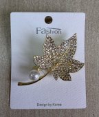 Brose Frunza Strasuri Si Perla 6/set