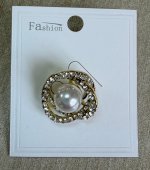 Brose Perla Mare Si Strasuri 6/set