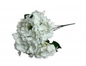 Buchet 5 Hortensii Artificiale Alb Pur