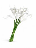 Buchet Cale Artificiale 10/set Legate Alb