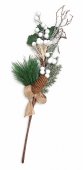 Buchet Decorativ Alb cu Fructe Albe si Con