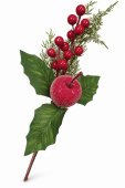 Buchet Decorativ cu Mar Rosu, Fructe si Frunze