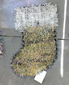 Ciorap de Craciun plat din beteala irizata 34x25 cm
