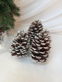 Conuri de Brad Ninse Decorative pentru Craciun, 11-12 cm, 3/saculet