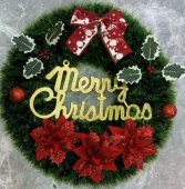 Coronita de Craciun cu mesaj Merry Christmas 45 cm