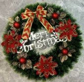 Coronita de Craciun cu mesaj Merry Christmas 45 cm