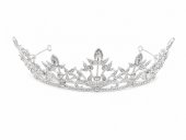 Tiara aurie cu perle albe verticale - design unic