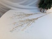Creanga Decorativa cu Margele Transparente si Tija Aurie, 73 cm 0427-4