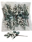 Crengute Craciun Brad, Scoruse Mici Si Mari Inghetate Albe Con 10/set Alb 9271-11