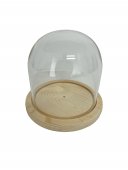 Cupola Sticla Cu Suport Lemn 12x12 Cm