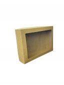 Cutie Cadou Carton Kraft Cu Fereastra Acetofan 35x25x8cm 12/Set