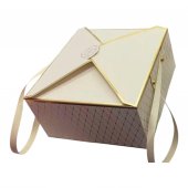 Cutie Cadou Carton Pentru Trusou Cu Romburi Aurii 12/set