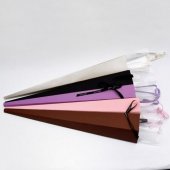 Cutie Cadou Carton / Acetofan Cu Funda Saten Pentru o Floare 10/set