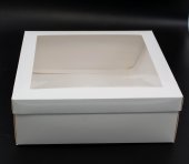 Cutie Cadou Carton Alba Cu Fereastra Acetofan 30cm/30cm 12/SET