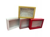 Cutie Cadou Carton Cu Fereastra Acetofan 35x25x8cm-3cm 12/set