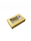 Cutie Cadou Carton Kraft Cu Fereastra Acetofan 10x15x4cm 12/Set