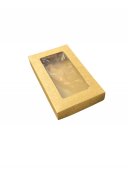 Cutie Cadou Carton Kraft Cu Fereastra Acetofan 25x15x4cm 12/Set
