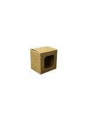 Cutie Cadou Carton Kraft Cu Fereastra Acetofan 7,5x7,5x6cm 12/Set