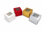 Cutii Cadou Carton Cu Geam 10/set 7,5x7,5x6cm