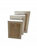 Cutii Carton cu Fereastra Model Clasic 12/Set 20x30x6.5 cm